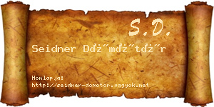 Seidner Dömötör névjegykártya